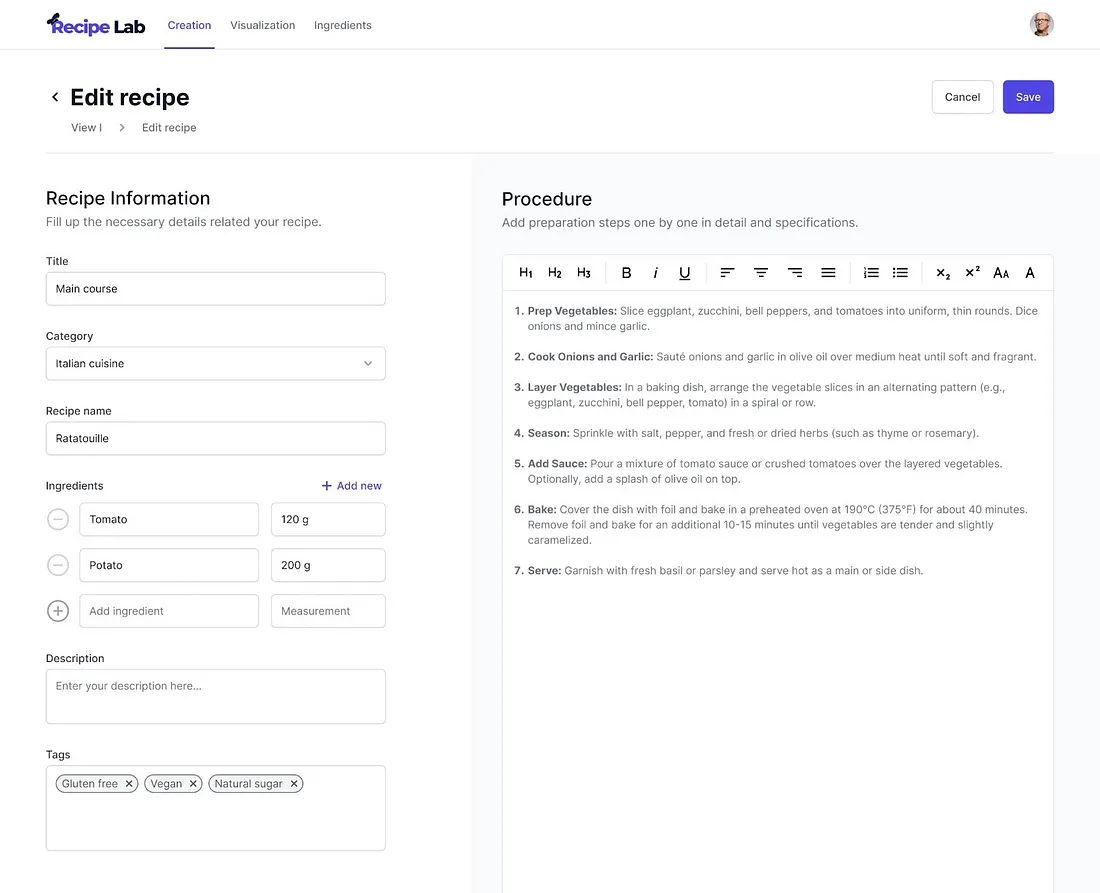 Figure 1.1 [Recipe Management]